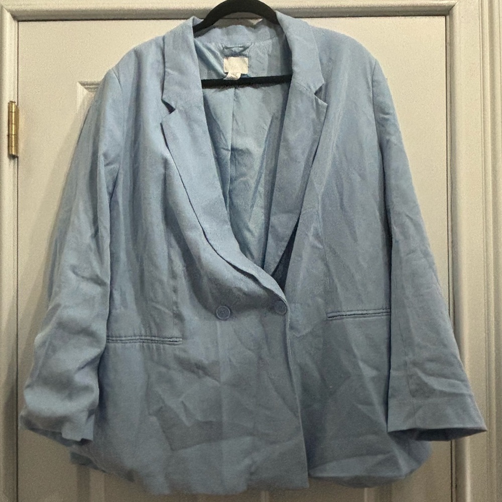 H&M light blue blazer